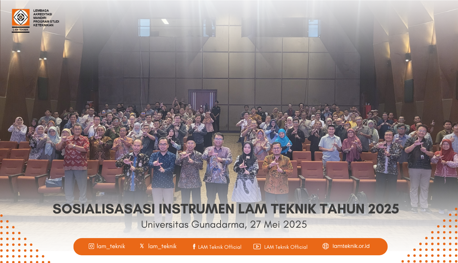 Sosialisasi Instrumen Akreditasi Baru LAM Teknik 2025 Digelar di 26 Kota di Seluruh Indonesia