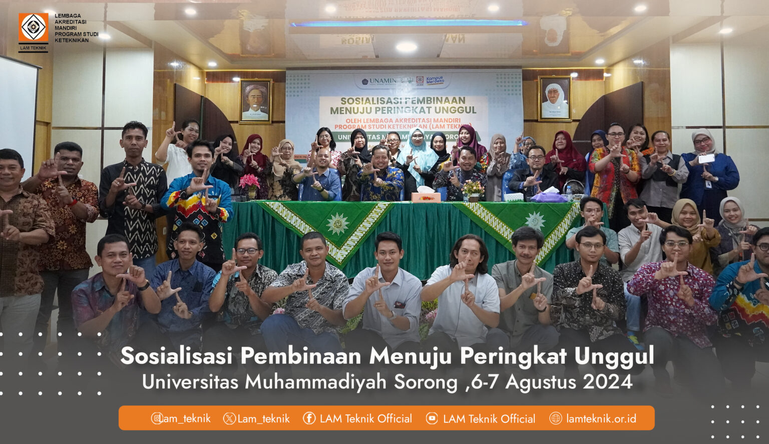 Sosialisasi Pembinaan Menuju Peringkat Unggul LAM Teknik 2024 diselenggarakan di 12 Kota Seluruh Indonesia