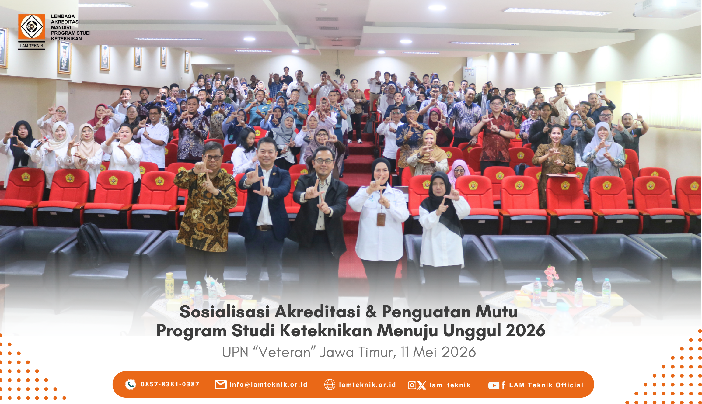 Pelaksanaan Sosialisasi Akreditasi dan Penguatan Mutu Program Studi Keteknikan Menuju Unggul tahun 2026 di 14 Kota Seluruh Indonesia