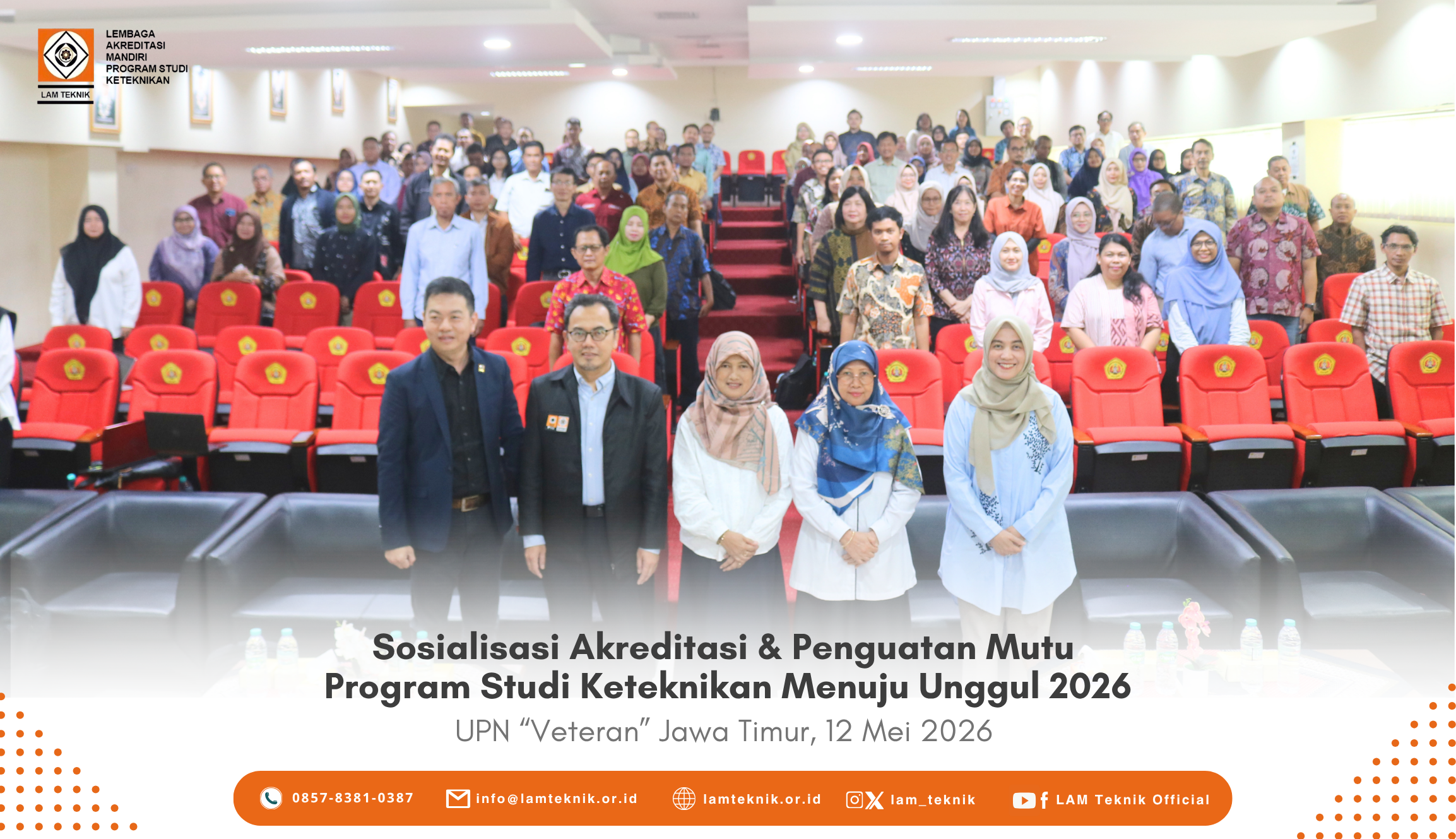 Pelaksanaan Sosialisasi Akreditasi dan Penguatan Mutu Program Studi Keteknikan Menuju Unggul tahun 2026 di 14 Kota Seluruh Indonesia