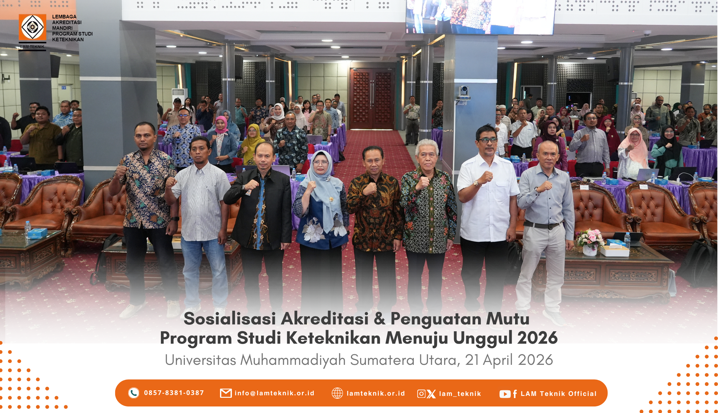 Pelaksanaan Sosialisasi Akreditasi dan Penguatan Mutu Program Studi Keteknikan Menuju Unggul tahun 2026 di 14 Kota Seluruh Indonesia