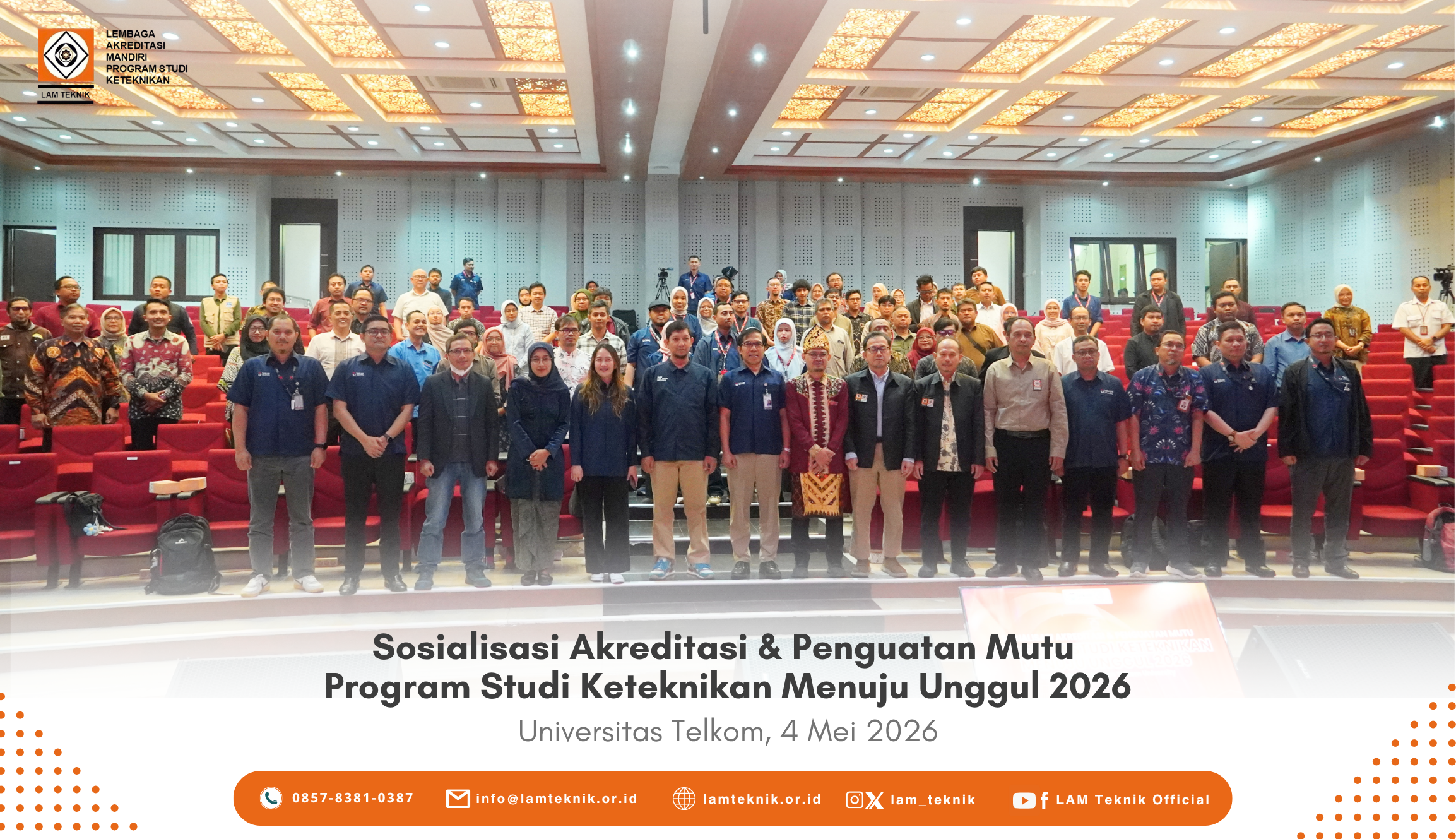 Pelaksanaan Sosialisasi Akreditasi dan Penguatan Mutu Program Studi Keteknikan Menuju Unggul tahun 2026 di 14 Kota Seluruh Indonesia